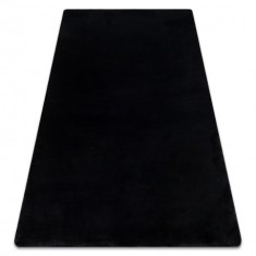 Covor modern de spălat POSH shaggy negru, antiderapant, gros, 120x160 cm