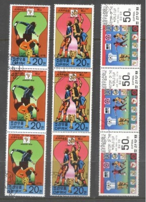 Korea 1978 3 x Football history Mi.1733-1734 1744 used TA.191 foto