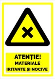 Semn pentru materiale iritante si nocive