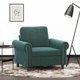 Cumpara ieftin Gossi fotoliu canapea, verde inchis, 60 cm, catifea