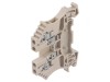 Conector de șine 1,5mm2 4 borne bej TS35