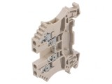 Conector de șine 1,5mm2 4 borne bej TS35