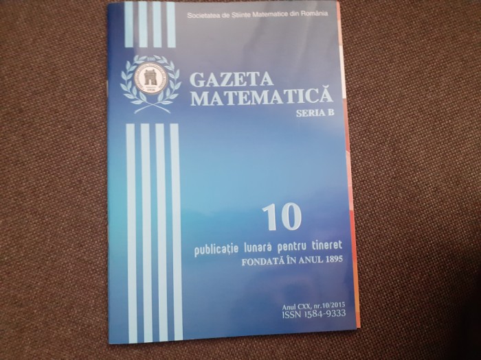 GAZETA MATEMATICA NR 10/2015