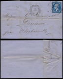 France 1864 Postal History Rare Cover + Content Bernay to Drucourt D.853