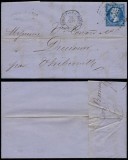 France 1864 Postal History Rare Cover + Content Bernay to Drucourt D.853