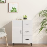 vidaXL Servantă, alb extralucios, 69,5x34x90 cm, lemn prelucrat