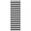 Jaluzea tip zebra neagră lățime țesătură 80,9 cm poliester