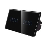 Intrerupator Triplu + Triplu cu Touch din Sticla LUXION SmartElectro IntelligentHouse