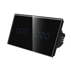 Intrerupator Triplu + Triplu cu Touch din Sticla LUXION SmartElectro IntelligentHouse