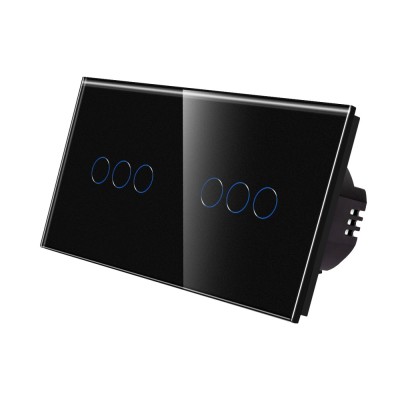 Intrerupator Triplu + Triplu cu Touch din Sticla LUXION SmartElectro IntelligentHouse foto