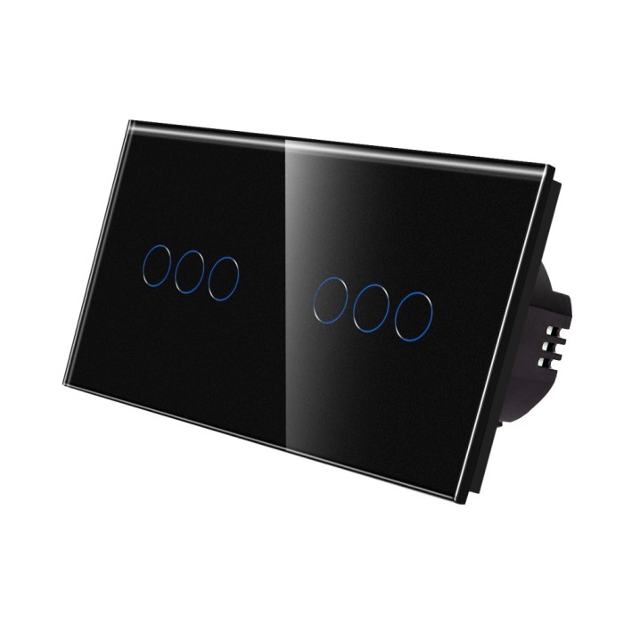 Intrerupator Triplu + Triplu cu Touch din Sticla LUXION SmartElectro IntelligentHouse