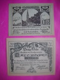 HOPCT BANCNOTA NOTGELD NR 98 - MATTIGHOFEN - SET 2 BUC -70 SI 50 HELLER 1920 -AUSTRIA-UNC