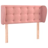 Cumpara ieftin Tablie de pat cu aripioare roz 83x23x78/88 cm catifea