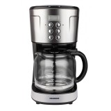 Cumpara ieftin Cafetiera Souremme Heinner, 1.5 l, 900 W, control electronic, display LCD, oprire automata, Negru/Argintiu