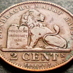 Moneda istorica 2 CENTIMES - BELGIA, anul 1902 *cod 5257 = BELGES
