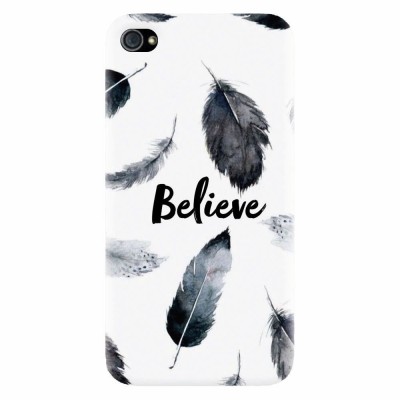 Husa silicon pentru Apple Iphone 4 / 4S, Believe foto