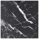 Blat masa vidaXL negru 30x30 cm, sticla securizata 6mm, design marmura, blat bucatarie/cafea