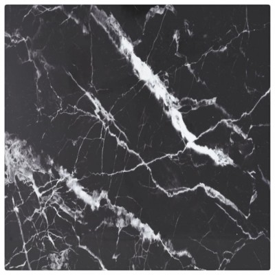vidaXL Blat masă negru 30x30 cm 6 mm sticlă securizată design marmură foto