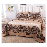 Cumpara ieftin Set Cuvertura de Pat din Bumbac, 3 Piese cu Model - PIT239