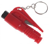 Cumpara ieftin Breloc 4 in 1 pentru siguranta soferi, plastic, rosu
