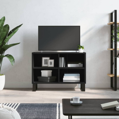 Comodă TV, negru, 69,5x30x50 cm, lemn compozit foto