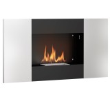 HOMCOM Șemineu pe Bioetanol de 0,9L pentru Durată de 3,3 ore, Bioșemineu &Icirc;ncastrabil din Oțel și Sticlă, 100x15x54 cm, Negru | Aosom Romania