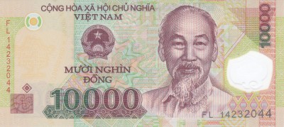 Bancnota Vietnam 10.000 Dong 2014 - P119h UNC ( polimer ) foto