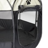 Tarc Animale, Model 114x114x58cm, Culoare Maro Bej, Material Poliester și S&acirc;rmă, Oem