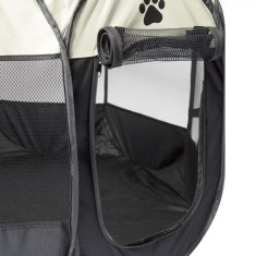 Tarc Animale, Model 114x114x58cm, Culoare Maro Bej, Material Poliester și S&acirc;rmă