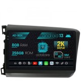 Cumpara ieftin Navigatie Honda Civic (2012-2015), Android 13, X-Octacore 8GB RAM + 256GB ROM, 9.5 Inch - AD-BGX9008+AD-BGRKIT007
