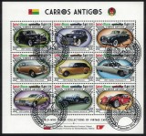 Guineea Bissau 2019: Masini de Epoca, Set Complet Colita + Bloc, Timbre Straine