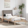 VidaXL Cadru de pat Maroniu și taupe 90 x 200 cm Lemn masiv de pin 878777