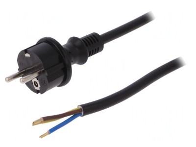 Cablu SCHUKO PVC 4m Negru foto