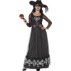Costum Day of The Dead Mireasa Neagra M