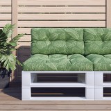 VidaXL Pernă de paleți, model frunze, 80x40x12 cm, textil