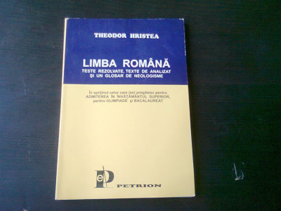 LIMBA ROMANA- THEODOR HRISTEA foto