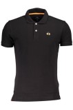 Cumpara ieftin La Martina Tricou polo barbati, cu mini logo brodat, Slim Fit, Negru, S