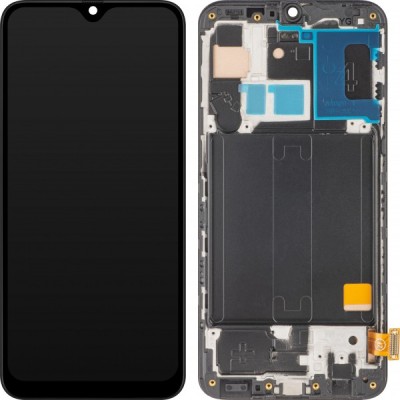 Display cu Touchscreen MP compatibil cu Samsung Galaxy A40 A405, cu Rama, Negru foto