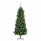 Brad Crăciun pre-iluminat artificial set globuri verde 240 cm
