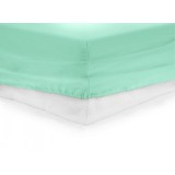 Cearsaf de pat cu elastic, Heinner, Turcoaz, 180x200cm (Bumbac 100%)
