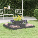 Jardiniera, gri, 83x83x27 cm, lemn masiv de pin GartenMobel Dekor, vidaXL