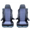 2 x Huse Scaune pentru Mercedes Actros Atego Axor Camioane Negru Gri Textile