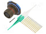 Conector militar soclu mamă PIN 13 dimensiune 11 oliv aurit AMPHENOL AIR