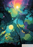 Tablou &bdquo;Solar Tapestry&rdquo; - Print Digital - P&acirc;nză Bumbac 100% pe Șasiu din lemn