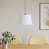 Abajur Lustra Răchită Alb &Oslash;40x26 cm vidaXL, Stil Natural, Suport Fier E27
