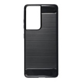 Cumpara ieftin Husa Compatibila cu Samsung Galaxy S21 Ultra - iberry Carbon Negru, Silicon, Carcasa