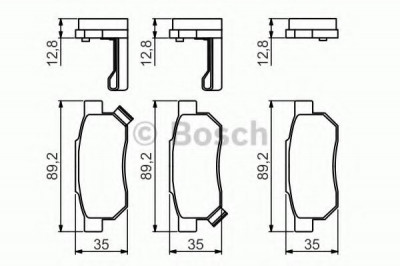 Set placute frana,frana disc ROVER 25 (RF) (1999 - 2005) BOSCH 0 986 495 256 foto