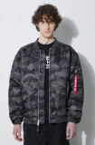 Cumpara ieftin Alpha Industries geaca bomber MA-1 CS Camo barbati, culoarea negru, de tranzitie