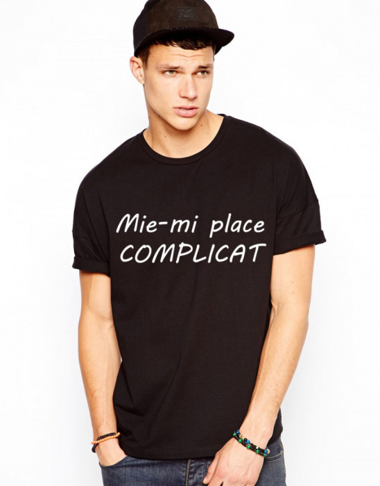 Tricou barbati negru - Mie-mi place complicat - M