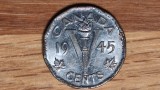 Cumpara ieftin Canada - moneda aniversara de colectie WW II - 5 cents 1945 George VI- Victorie!, America de Nord